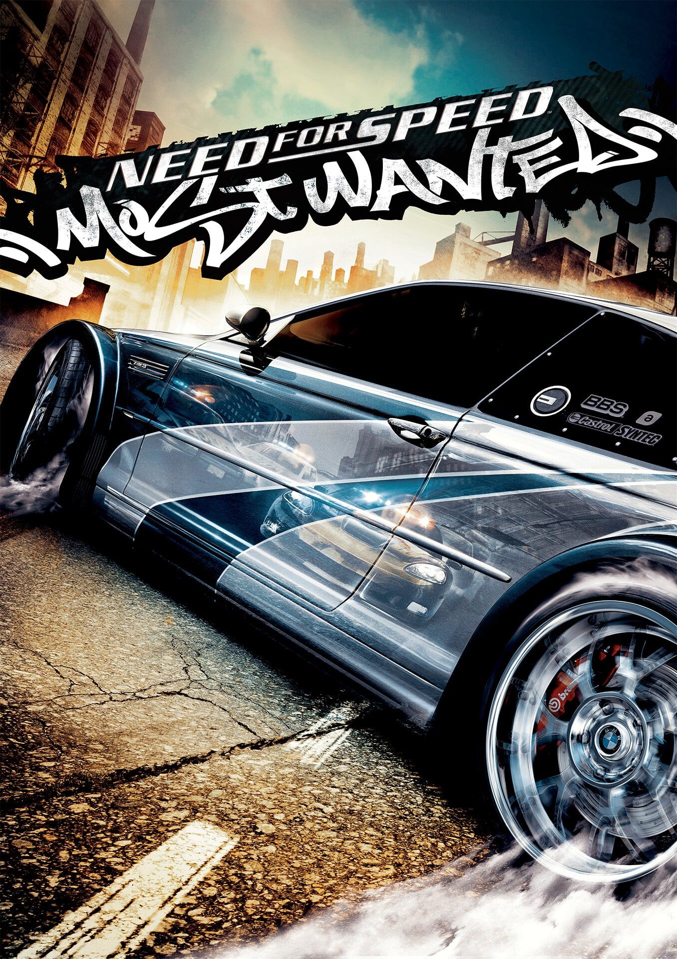 Original Need for Speed: Most Wanted poster with the BMW M3 GTR